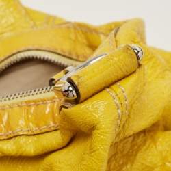 Pre Owned Givenchy Yellow Patent Leather Nightingale Satchel