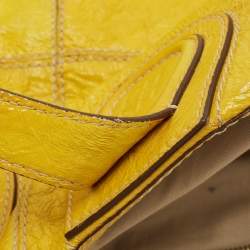 Pre Owned Givenchy Yellow Patent Leather Nightingale Satchel