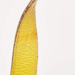 Pre Owned Givenchy Yellow Patent Leather Nightingale Satchel