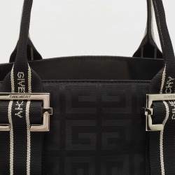 Pre Owned Givenchy Black Monogram Nylon and Leather Tote