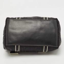 Pre Owned Givenchy Black Monogram Nylon and Leather Tote