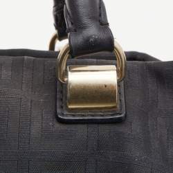 Pre Owned Givenchy Black Monogram Canvas and Leather Tote