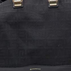 Pre Owned Givenchy Black Monogram Canvas and Leather Tote