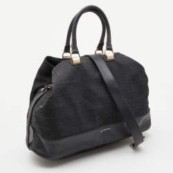 Pre Owned Givenchy Black Monogram Canvas and Leather Tote