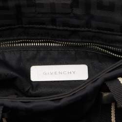 Givenchy Black Nylon and Leather Bow Baguette Bag