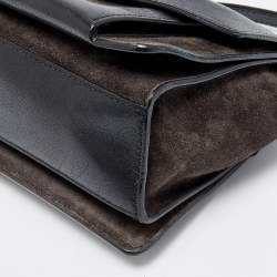 Pre Owned Givenchy Black Leather and Suede Small GV3 Shoulder Bag