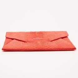 Givenchy Red Python Embossed Antigona Envelope Clutch