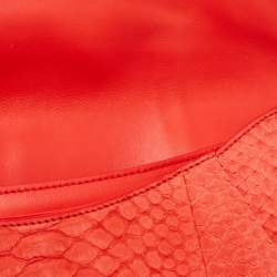 Givenchy Red Python Embossed Antigona Envelope Clutch