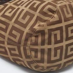 Pre Owned Givenchy Beige/Brown Monogram Canvas and Leather Hobo