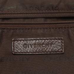 Pre Owned Givenchy Beige/Brown Monogram Canvas and Leather Hobo