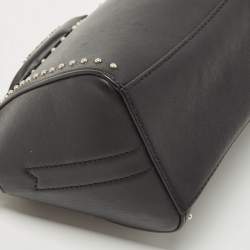 Pre Owned Givenchy Black Leather Studded Antigona Wristlet Clutch