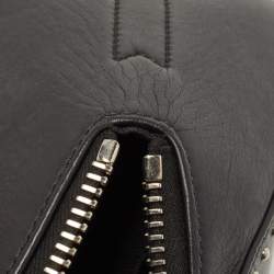 Pre Owned Givenchy Black Leather Studded Antigona Wristlet Clutch
