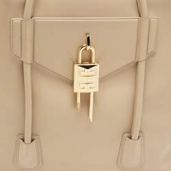 Pre Owned Givenchy Beige Soft Leather Antigona Lock Tote 