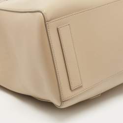 Pre Owned Givenchy Beige Soft Leather Antigona Lock Tote 