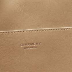 Pre Owned Givenchy Beige Soft Leather Antigona Lock Tote 