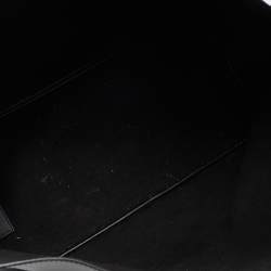 Pre Owned Givenchy Black/Blue Leather Floral Print Logo Tote