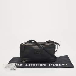 Pre Owned Givenchy Black Leather Mini Pandora Sugar Crossbody Bag