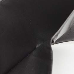 Pre Owned Givenchy Black Leather Logo Trifold Compact Wallet