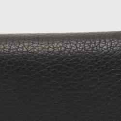 Pre Owned Givenchy Black Leather Logo Trifold Compact Wallet