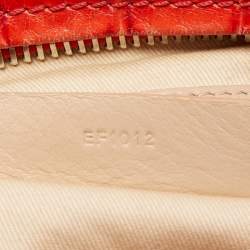 مملوكة مسبقًا Givenchy Two Tone Red Croc Embossed Leather Medium Pandora Shoulder Bag