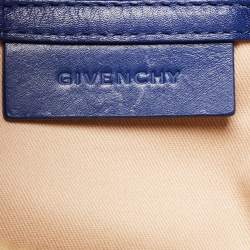 Pre Owned Givenchy Blue Leather Zipped Detail Tote