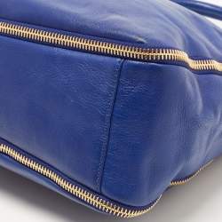 Pre Owned Givenchy Blue Leather Zipped Detail Tote
