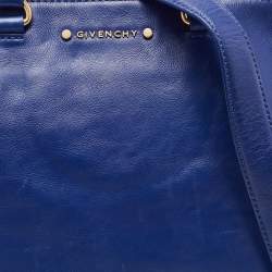 Pre Owned Givenchy Blue Leather Zipped Detail Tote