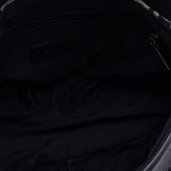 Pre Owned Givenchy Grey/Black Monogram Canvas and Patent Leather Hobo
