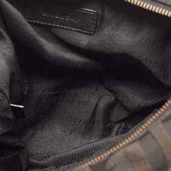 Pre Owned Givenchy Black Monogram Canvas and Leather Double Pocket Shoulder Bag