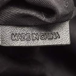 Pre Owned Givenchy Black Monogram Canvas and Leather Double Pocket Shoulder Bag