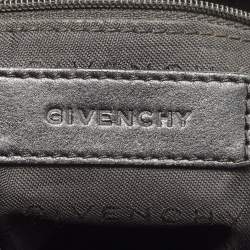 Pre Owned Givenchy Black Monogram Canvas and Leather Double Pocket Shoulder Bag