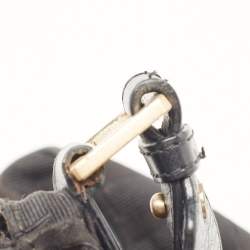 Pre Owned Givenchy Black Monogram Canvas and Leather Double Pocket Shoulder Bag