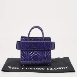 Givenchy Blue Shine Python Mini Horizon Crossbody Bag