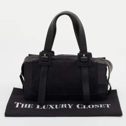 Pre Owned Givenchy Black Monogram Canvas and Leather Satchel