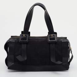 Pre Owned Givenchy Black Monogram Canvas and Leather Satchel