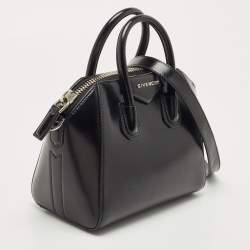 Pre Owned Givenchy Black Leather Mini Antigona Satchel