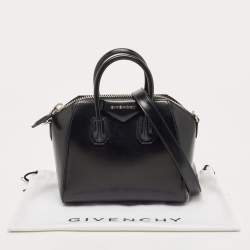 Pre Owned Givenchy Black Leather Mini Antigona Satchel