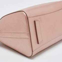 Pre Owned Givenchy Metallic Pink Leather Small Antigona Satchel