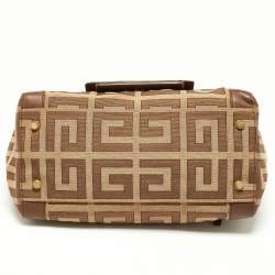 Givenchy Brown Monogram Canvas and Leather Top Handle Bag