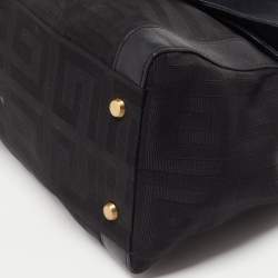 Givenchy Black Monogram Canvas and Leather Top Handle Bag