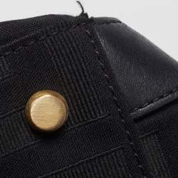 Givenchy Black Monogram Canvas and Leather Top Handle Bag