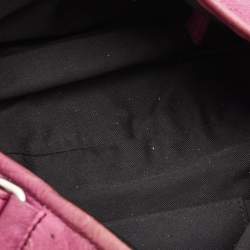 Pre Owned Givenchy Purple Leather Logo Hobo