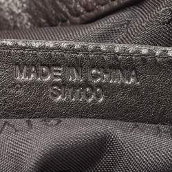 Pre Owned Givenchy Black/Grey Monogram Canvas and Leather Hobo