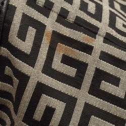 Pre Owned Givenchy Black/Grey Monogram Canvas and Leather Hobo