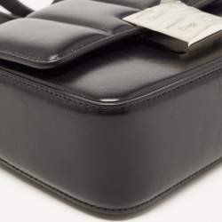 Pre Owned Givenchy Black Quilted Leather 4G Logo Flap Crossbody Bag