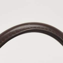 Pre Owned Givenchy Dark Brown/Beige Monogram Canvas and Leather Double Zip Tote