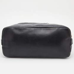 Pre Owned Givenchy Black Monogram Canvas and Leather Zip Satchel