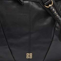 Givenchy Black Leather Ruched Hobo