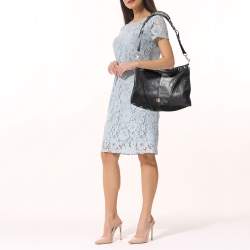 Givenchy Black Leather Ruched Hobo