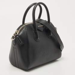 Pre Owned Givenchy Black Leather Mini Antigona Satchel